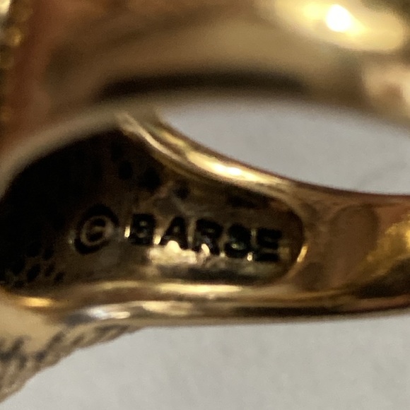 Chunky Barse Gold, Silver, Copper, and Turquoise Ring - Picture 5 of 7